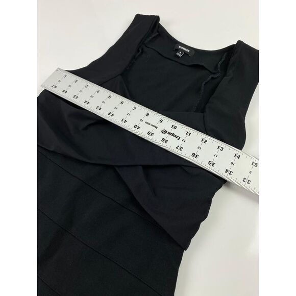 Express Criss-Cross Front Sleeveless Stretch Bodycon Dress Womens Small Black BN - Picture 9 of 9
